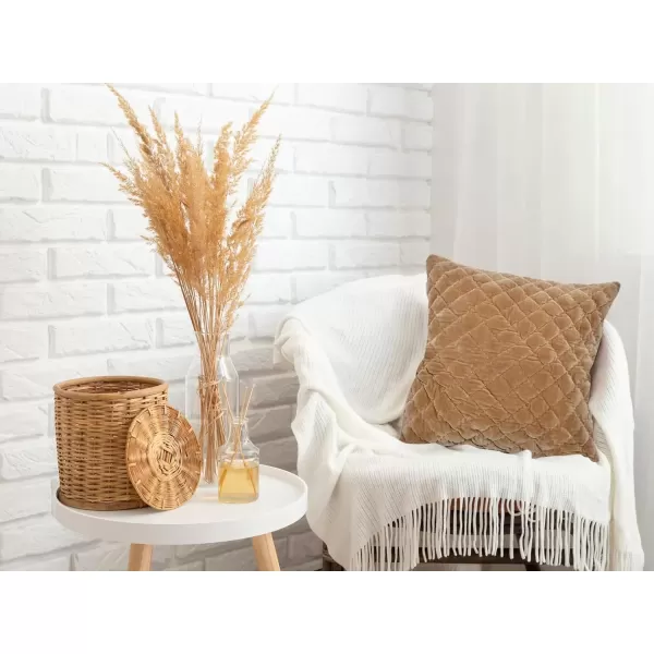 imageCreative CoOp 20quot Square Quilted Velvet Pillow Decorative Pillow 20quot x 20quot BlueAmber