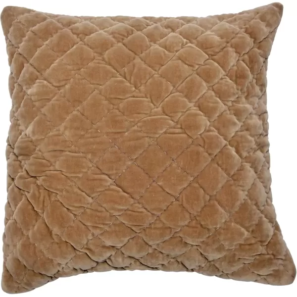 imageCreative CoOp 20quot Square Quilted Velvet Pillow Decorative Pillow 20quot x 20quot BlueAmber