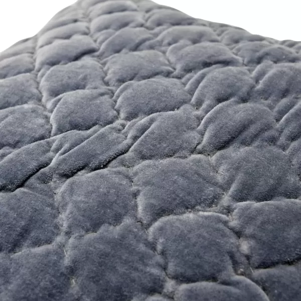 imageCreative CoOp 20quot Square Quilted Velvet Pillow Decorative Pillow 20quot x 20quot BlueBlue