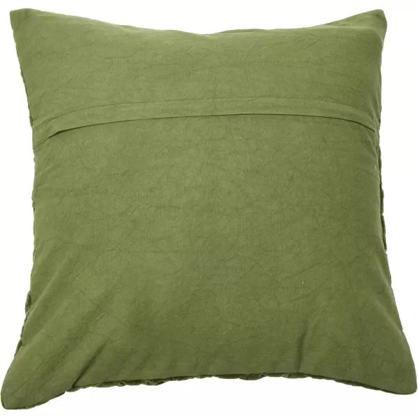 imageCreative CoOp 20quot Square Quilted Velvet Pillow Decorative Pillow 20quot x 20quot BlueForest Green