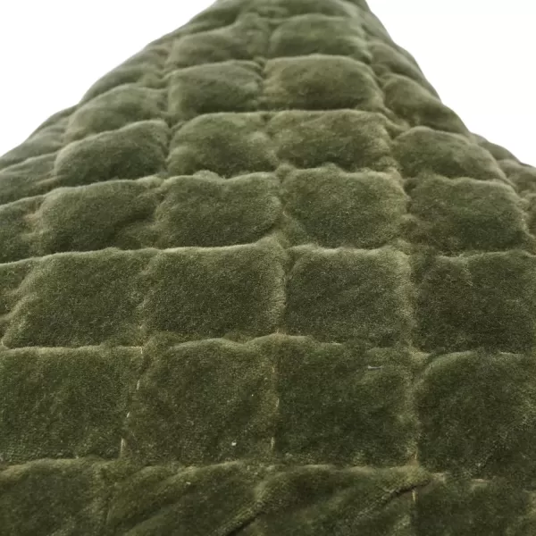 imageCreative CoOp 20quot Square Quilted Velvet Pillow Decorative Pillow 20quot x 20quot BlueForest Green