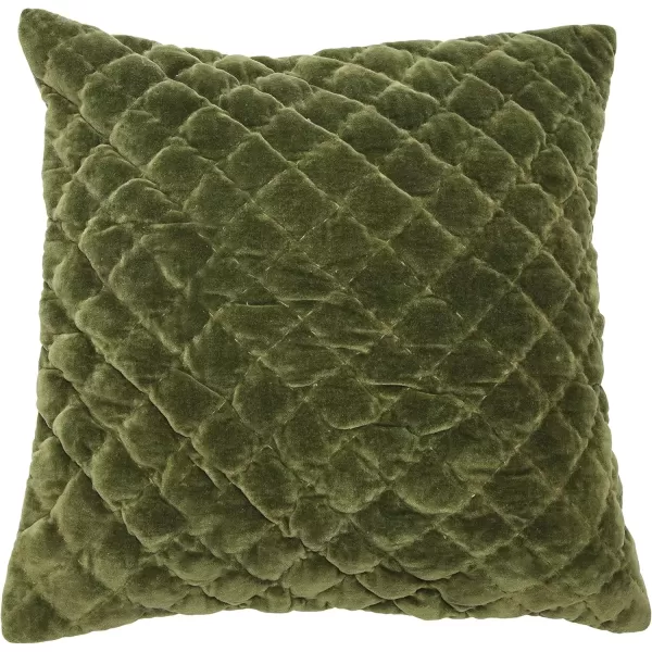 imageCreative CoOp 20quot Square Quilted Velvet Pillow Decorative Pillow 20quot x 20quot BlueForest Green