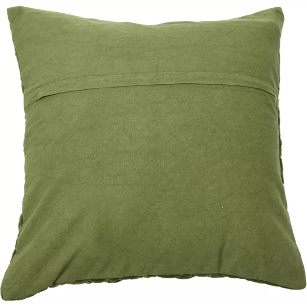 imageCreative CoOp 20quot Square Quilted Velvet Pillow Decorative Pillow 20quot x 20quot BlueForest Green