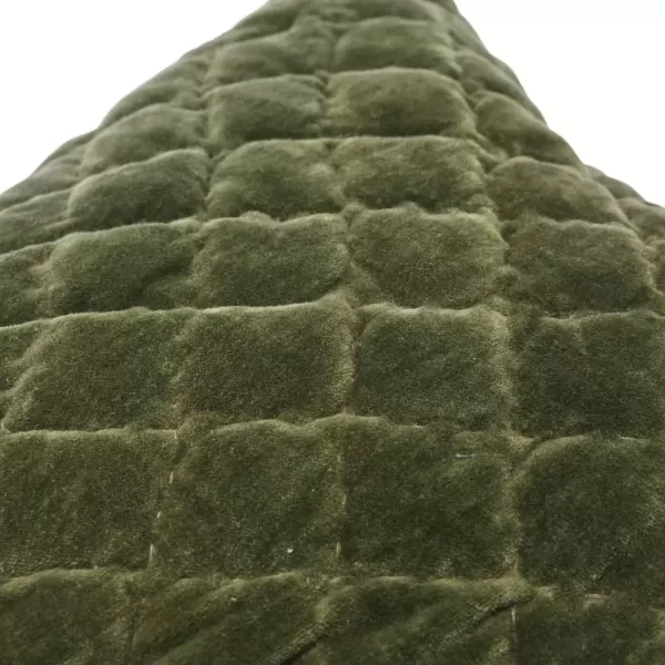 imageCreative CoOp 20quot Square Quilted Velvet Pillow Decorative Pillow 20quot x 20quot BlueForest Green