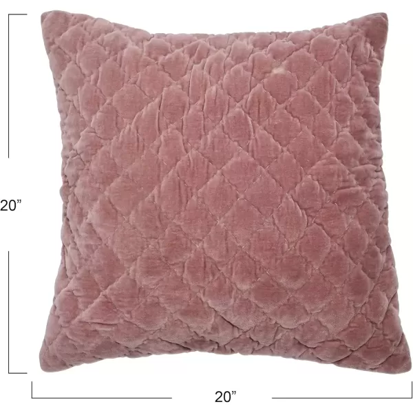 imageCreative CoOp 20quot Square Quilted Velvet Pillow Decorative Pillow 20quot x 20quot BlueRose