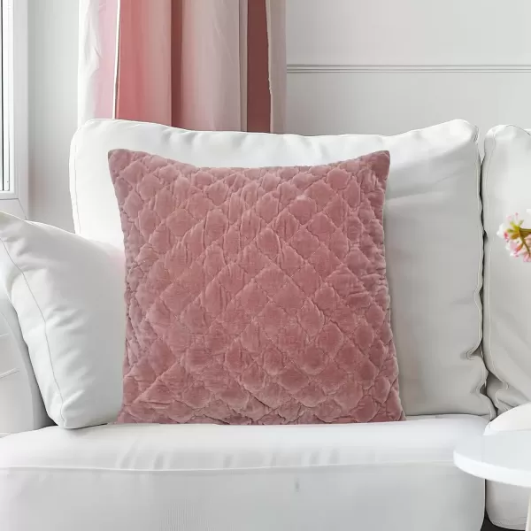 imageCreative CoOp 20quot Square Quilted Velvet Pillow Decorative Pillow 20quot x 20quot BlueRose