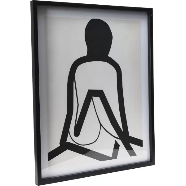 imageCreative CoOp Abstract Feminine Form Line Drawing in Metal Frame