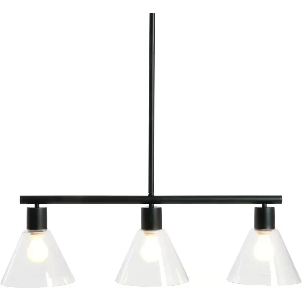 imageCreative CoOp Black Metal 3Light Lamp with Clear Glass Shades PendantBlack