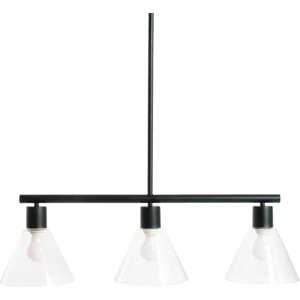imageCreative CoOp Black Metal 3Light Lamp with Clear Glass Shades PendantBlack