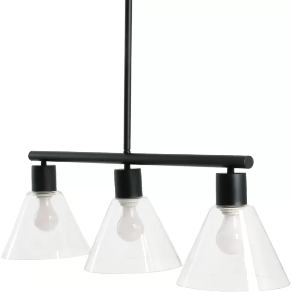 imageCreative CoOp Black Metal 3Light Lamp with Clear Glass Shades PendantBlack