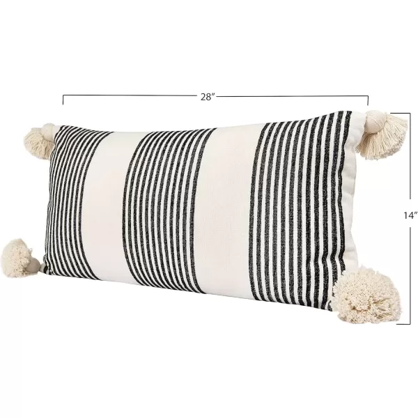 imageCreative CoOp Cream Cotton ampamp Chenille Mustard Stripes ampamp Tassels Pillows YellowBlack