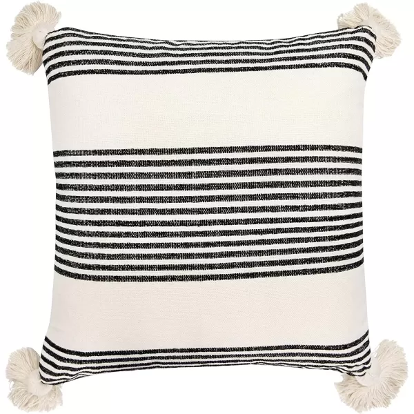 imageCreative CoOp Cream Cotton ampamp Chenille Mustard Stripes ampamp Tassels Pillows YellowBlack