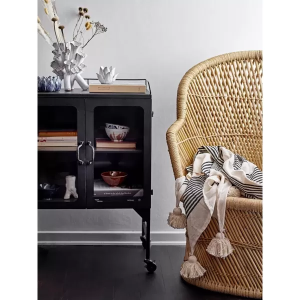 imageCreative CoOp Cream Cotton ampamp Chenille Mustard Stripes ampamp Tassels Pillows YellowBlack