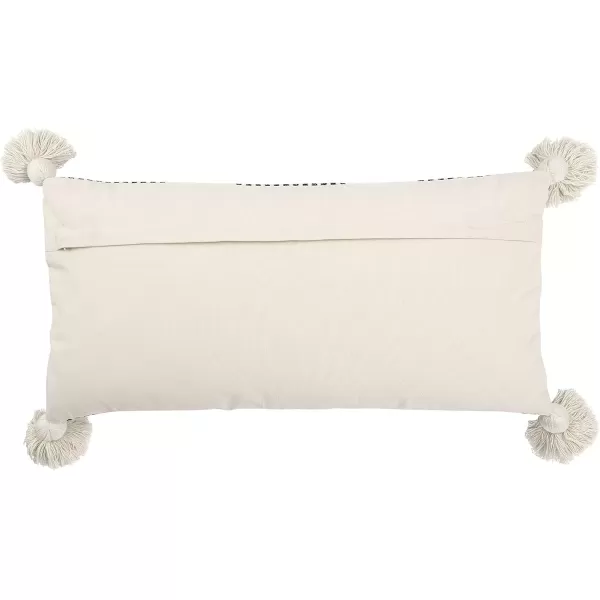 imageCreative CoOp Cream Cotton ampamp Chenille Mustard Stripes ampamp Tassels Pillows YellowBlack