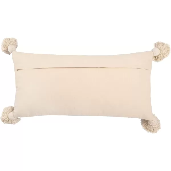 imageCreative CoOp Cream Cotton ampamp Chenille Mustard Stripes ampamp Tassels Pillows YellowGray