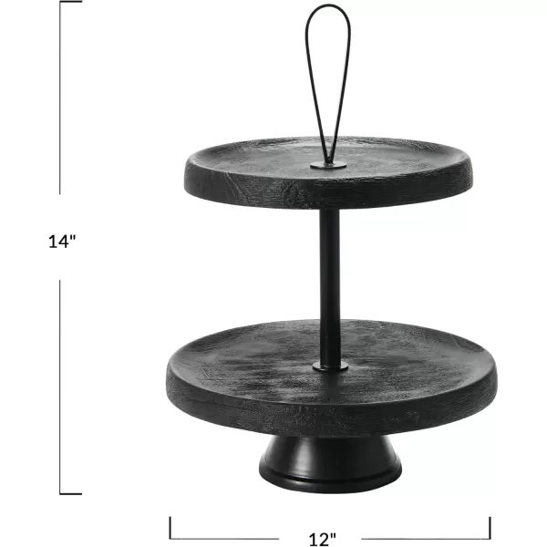 imageCreative CoOp Elegant Modern 3 Cake Stand or Desert Serve Ware Tower Natural ampamp Gold Tiered Tray Natural and GoldBlack