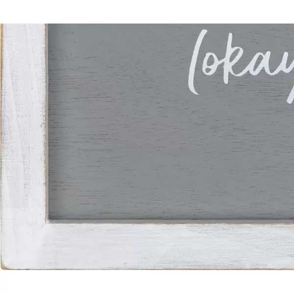 imageCreative CoOp Grey Wash Fold Maybe Iron Hahaha Wood Framed Decor Laundry Room Wall Sign Black