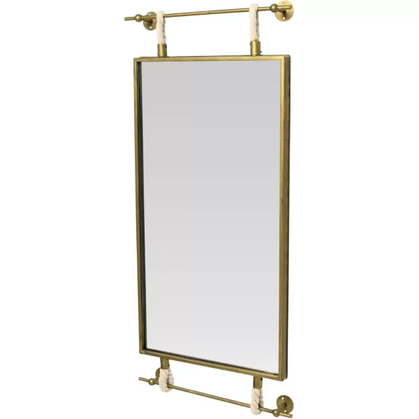 imageCreative CoOp Iron and Glass Reflective Wall Mirror Gold