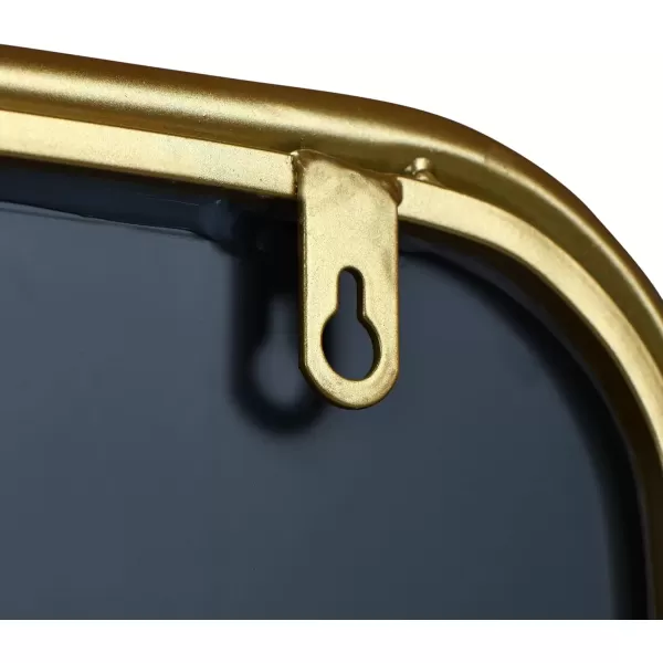 imageCreative CoOp Metal Framed Wall Mirror with Shelf and 2 Rods Gold