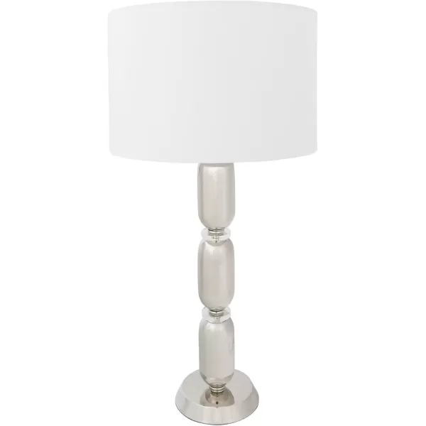 imageCreative CoOp Metal Glass Middle Table Lamp Silver