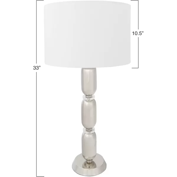 imageCreative CoOp Metal Glass Middle Table Lamp Silver