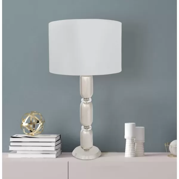 imageCreative CoOp Metal Glass Middle Table Lamp Silver