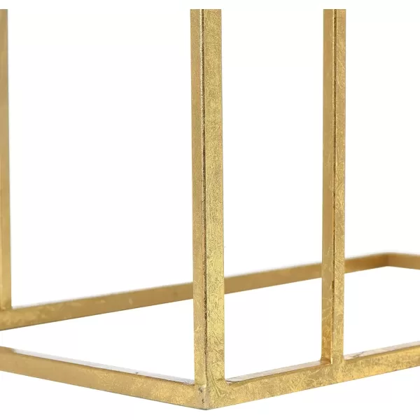 imageCreative CoOp Metal Side Table with Magazine Rack and Glass Top Gold