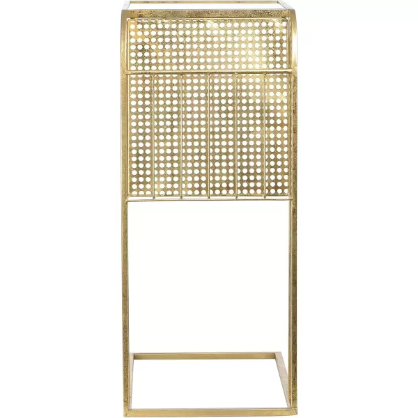 imageCreative CoOp Metal Side Table with Magazine Rack and Glass Top Gold