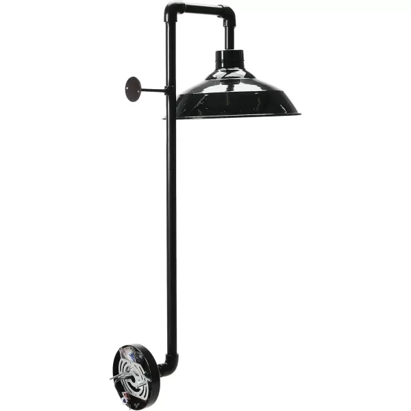 imageCreative CoOp Metal Wall Sconce with Round Shade 33quotH BronzeBlack