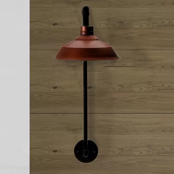 imageCreative CoOp Metal Wall Sconce with Round Shade 33quotH BronzeBronze