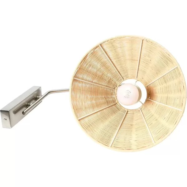 imageCreative CoOp Rattan and Metal Wall Sconce Satin NickleSatin Nickle