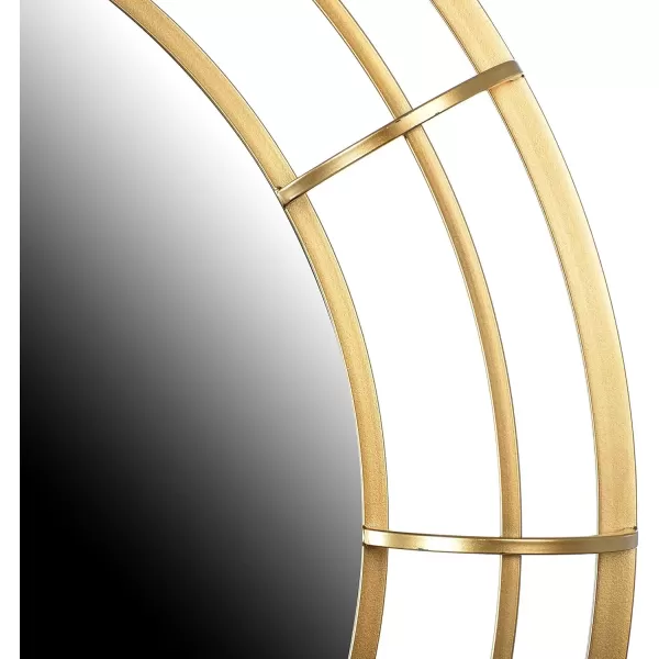 imageCreative CoOp Round Wire Framed Wall Mirror Gold