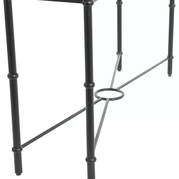imageCreative CoOp Saratoga Rustic Solid Wood and Metal End Table with Storage Shelf Warm Walnut FinishBarn Door Grey