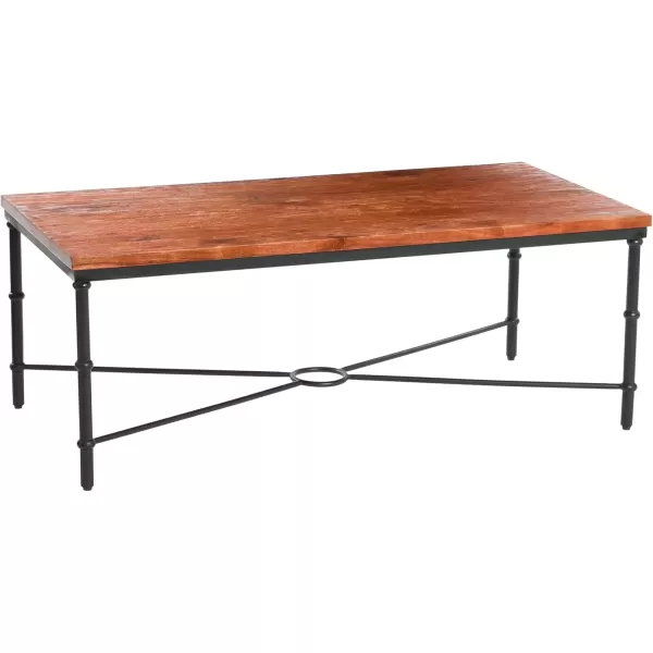 imageCreative CoOp Saratoga Rustic Solid Wood and Metal End Table with Storage Shelf Warm Walnut FinishWarm Walnut Finish