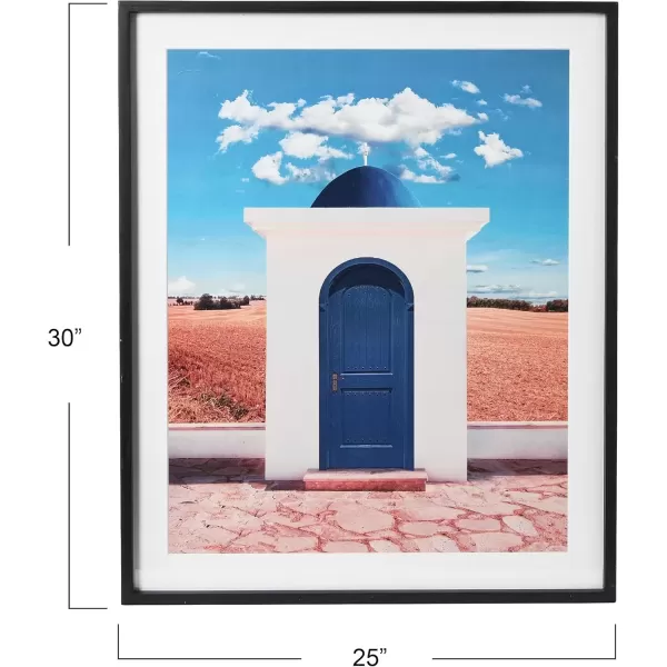 imageCreative CoOp Wood Framed Architecture PhotographBlue Door
