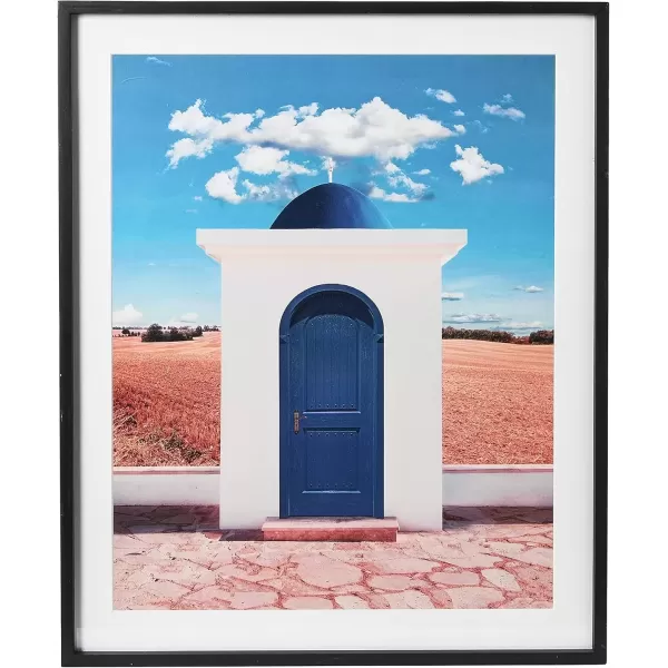 imageCreative CoOp Wood Framed Architecture PhotographBlue Door