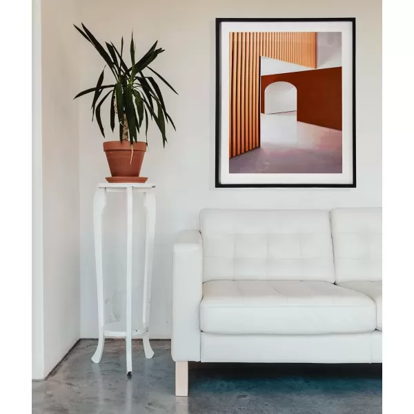 imageCreative CoOp Wood Framed Architecture PhotographOrange Walls