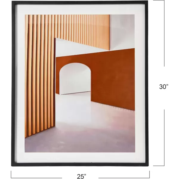 imageCreative CoOp Wood Framed Architecture PhotographOrange Walls