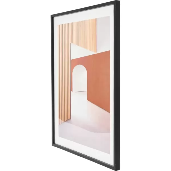 imageCreative CoOp Wood Framed Architecture PhotographOrange Walls