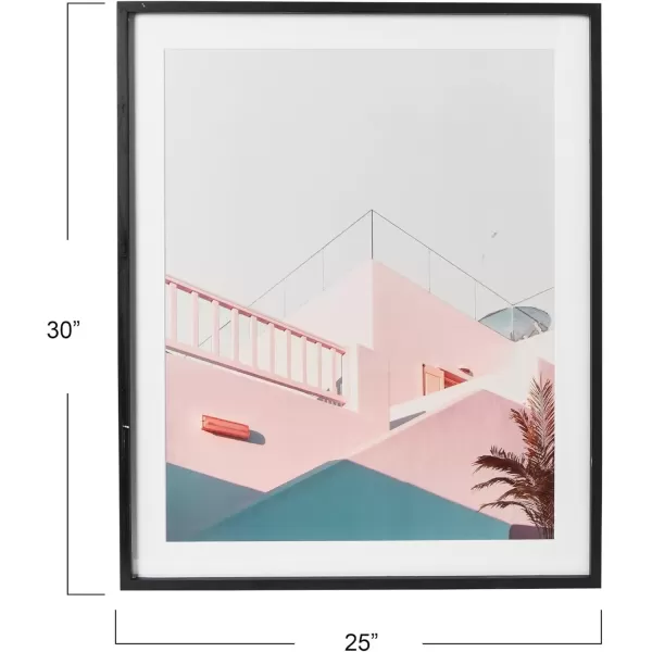 imageCreative CoOp Wood Framed Architecture PhotographPink Building