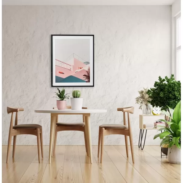 imageCreative CoOp Wood Framed Architecture PhotographPink Building