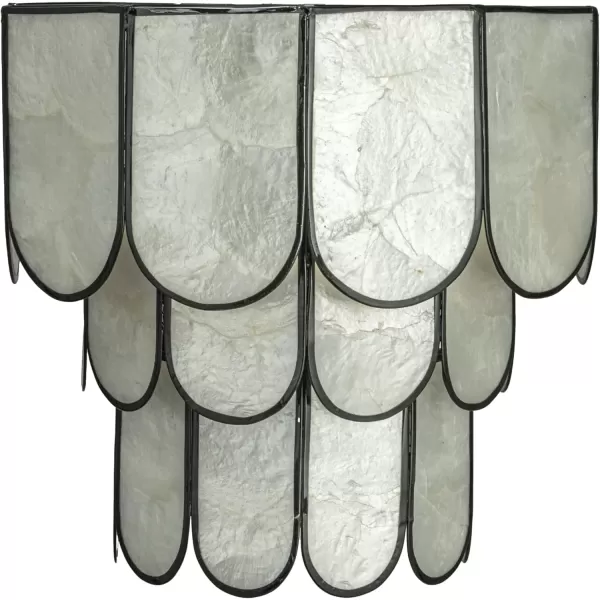 imageCreative CoOp 4Tier Capiz and Metal Wall Sconce Natural with BlackBlack