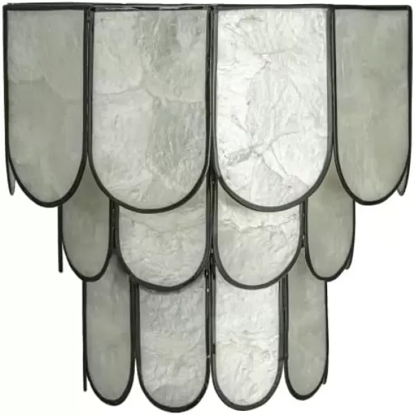 imageCreative CoOp 4Tier Capiz and Metal Wall Sconce Natural with BlackBlack