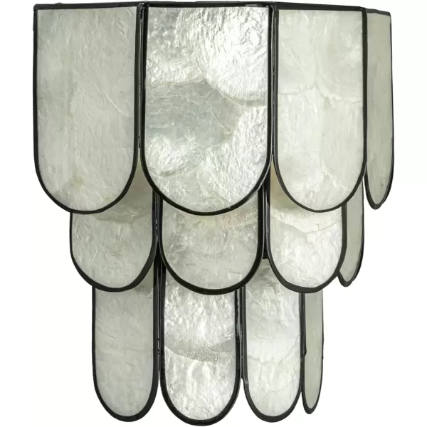 imageCreative CoOp 4Tier Capiz and Metal Wall Sconce Natural with BlackBlack