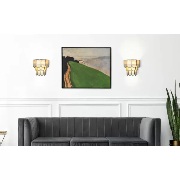 imageCreative CoOp 4Tier Capiz and Metal Wall Sconce Natural with BlackBlack
