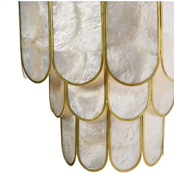imageCreative CoOp 4Tier Capiz and Metal Wall Sconce Natural with BlackGold