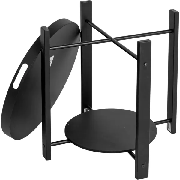 imageCreative CoOp Chic Fir Wood and Metal Tray Table Black