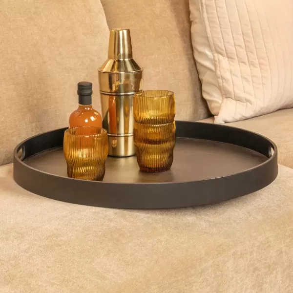 imageCreative CoOp Chic Fir Wood and Metal Tray Table Black