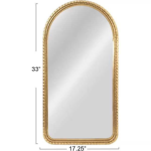 imageCreative CoOp Decorative Arched Metal Wall Mirror Gold