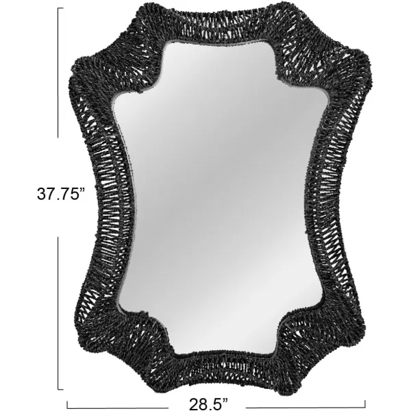 imageCreative CoOp Decorative Cattail Wall Mirror NaturalBlack